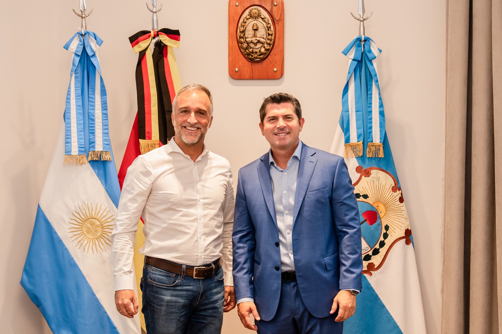 Para seguir fortaleciendo alianzas estratégicas,el gobernador de San Juan,Marcelo Orrego recibió al Cónsul de Alemania en Mendoza